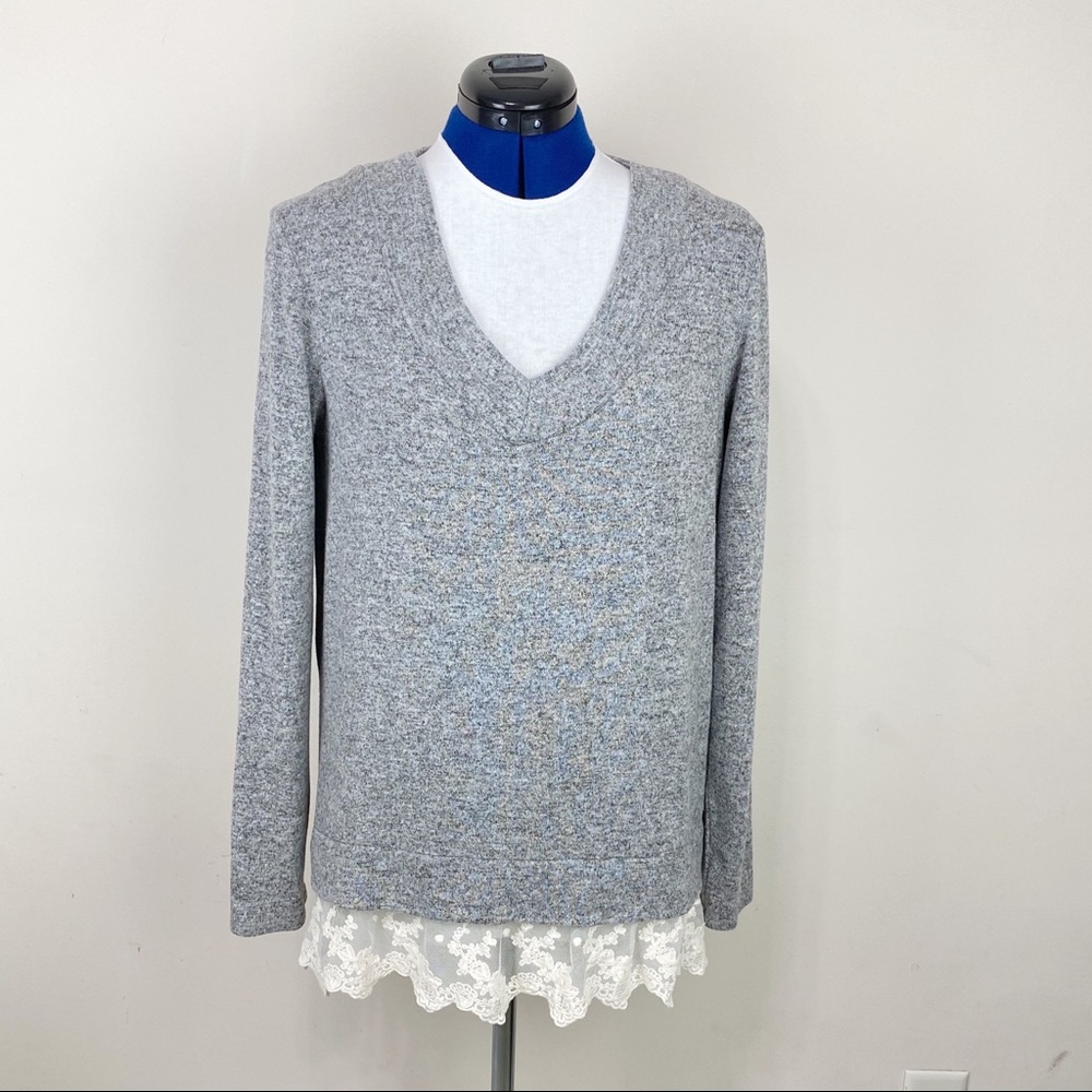 Liberty Love - Laced edged long sleeve sweater